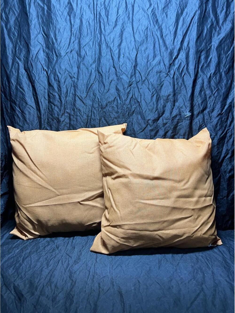 Fall Decorative Throw Pillows 16 x 16" (Pack of 2) Orange Pumpkin Color